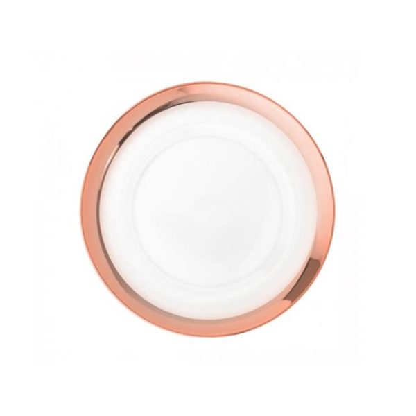 Copper / Rose Gold Rimmed – Glass Charger Plate