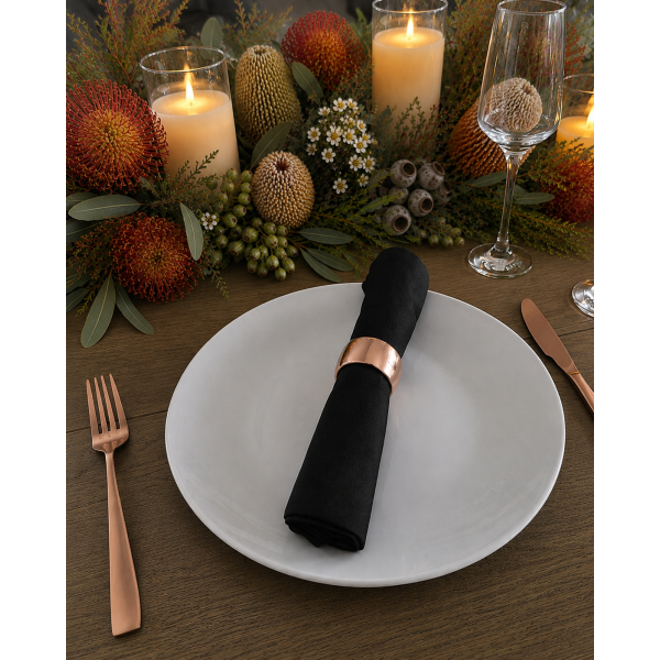 Napkin Black Polyester