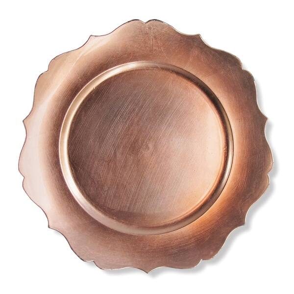 Scallop Rose Gold Charger Plate